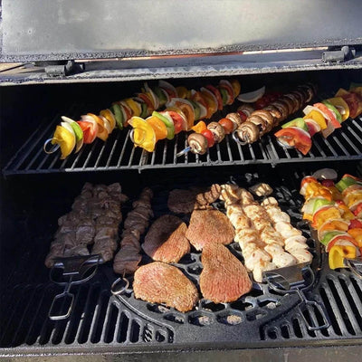 Stainless Steel  Barbecue Skewers With a Bar Slider