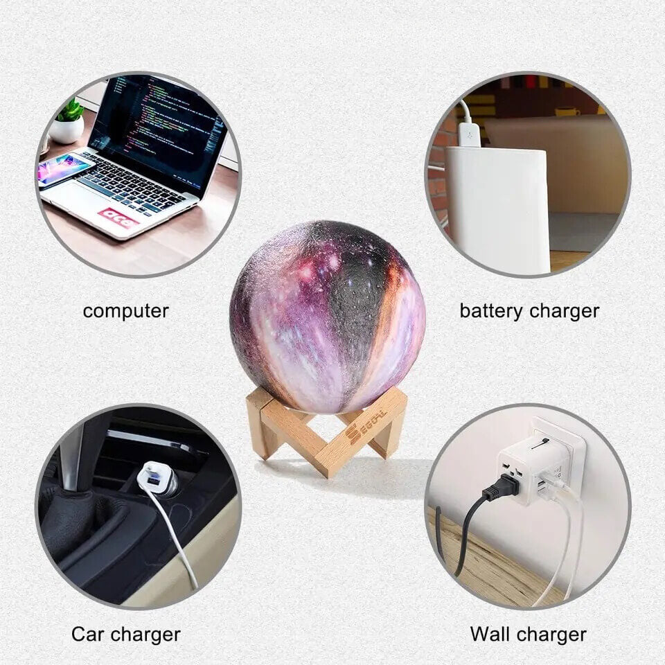 USB Rechargeble Moon LED Lamp With Remote control