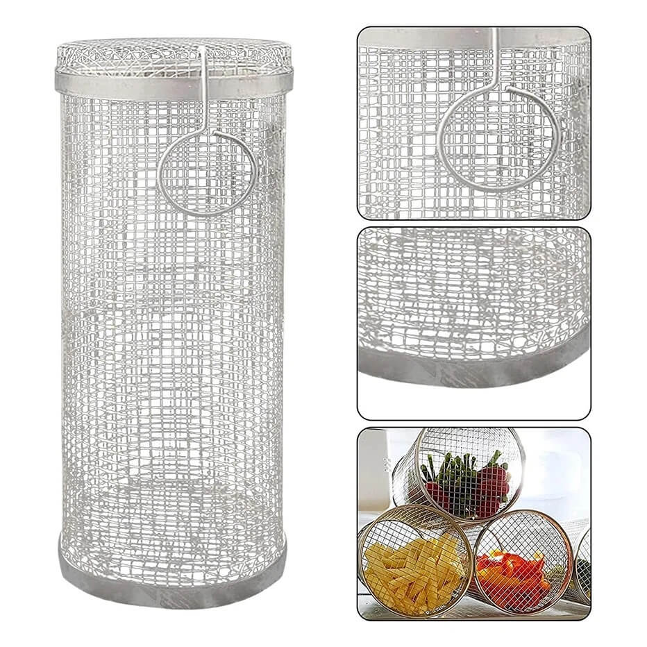 Portable Rolling Grill Basket