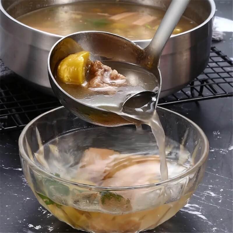 Stainless Steel Soup Ladle with Oil Separator