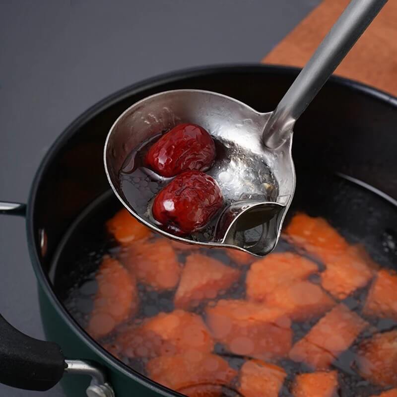 Stainless Steel Soup Ladle with Oil Separator
