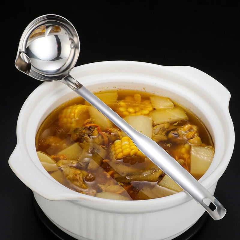 Stainless Steel Soup Ladle with Oil Separator