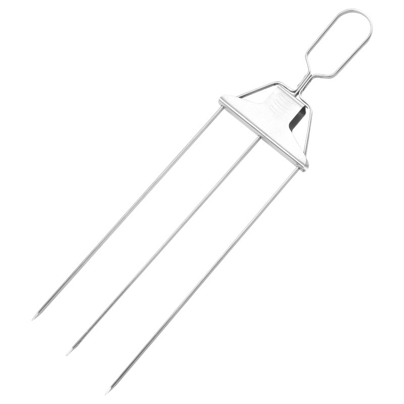 Stainless Steel  Barbecue Skewers With a Bar Slider
