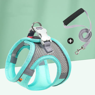 Pet Mesh Harness With Leash
