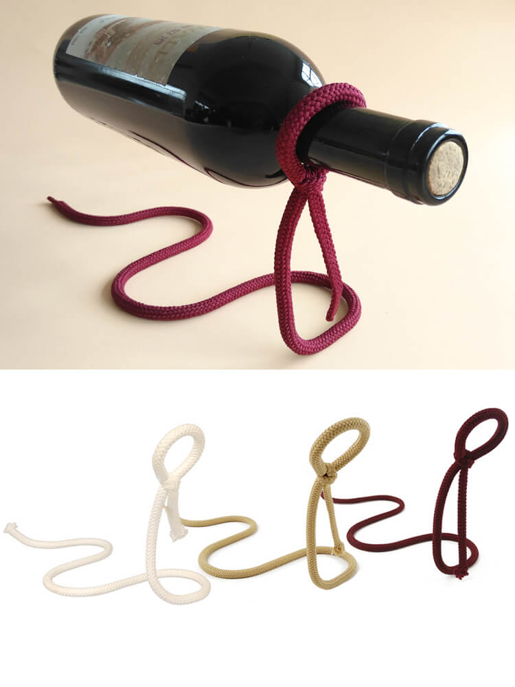 Suspended Rope Wine Rack