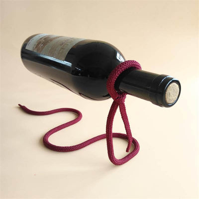 Suspended Rope Wine Rack