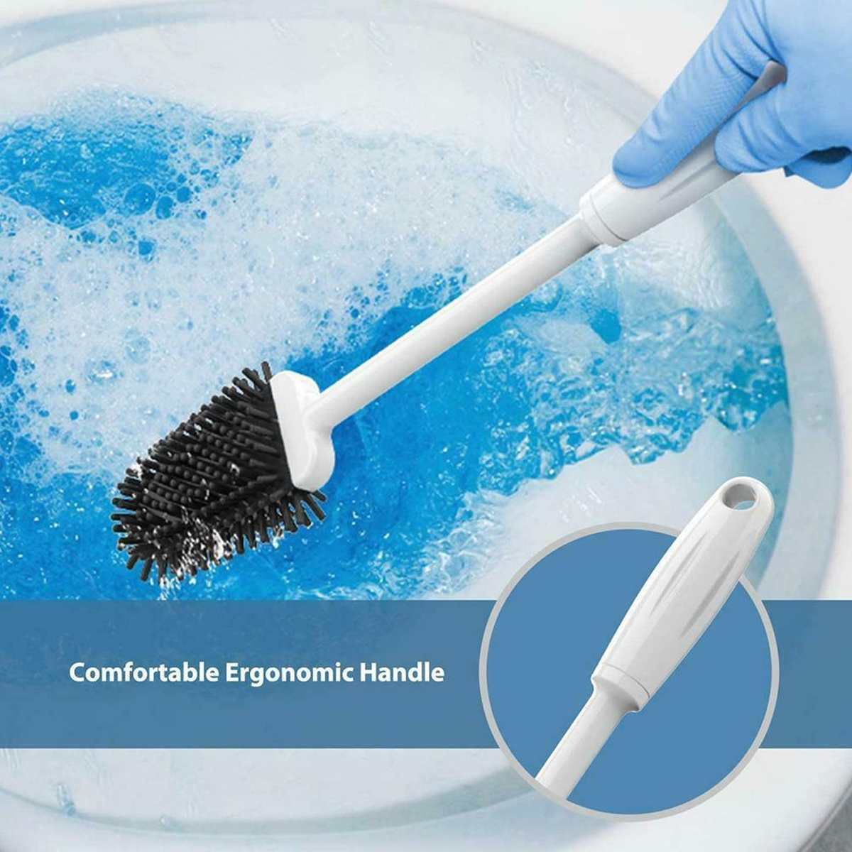 Silicone Soft Bristled Toilet Brush - Rezetto