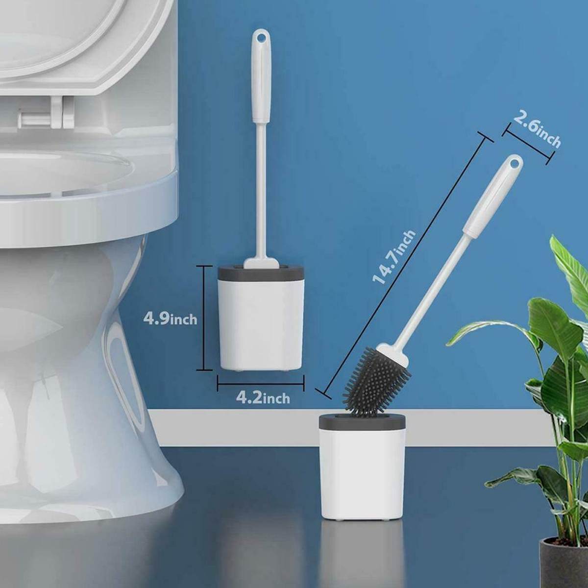 Silicone Soft Bristled Toilet Brush - Rezetto