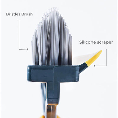 2 in 1 V-Shaped Brush and Rubber Scraper