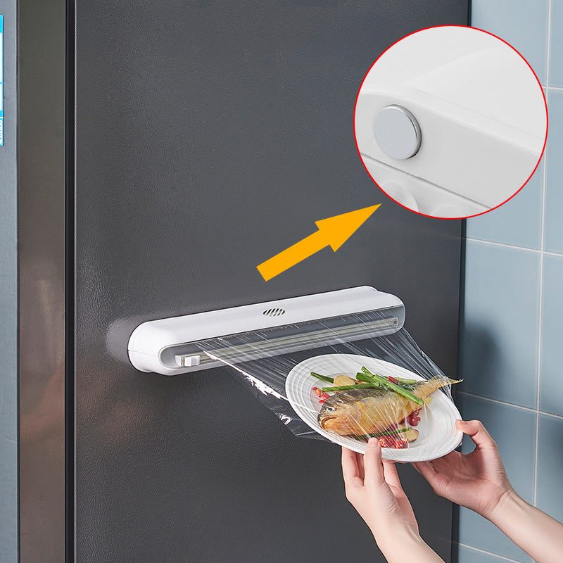 Wall Mounted Cling Film Roll Holder and Cutter
