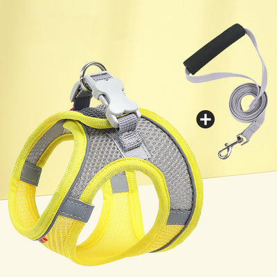 Pet Mesh Harness With Leash