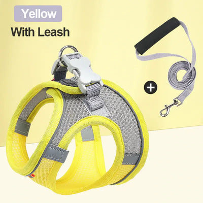Pet Mesh Harness With Leash