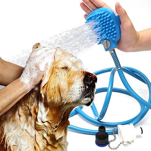 3 in 1 Pet Cleaning Brush, Water Sprayer and massager