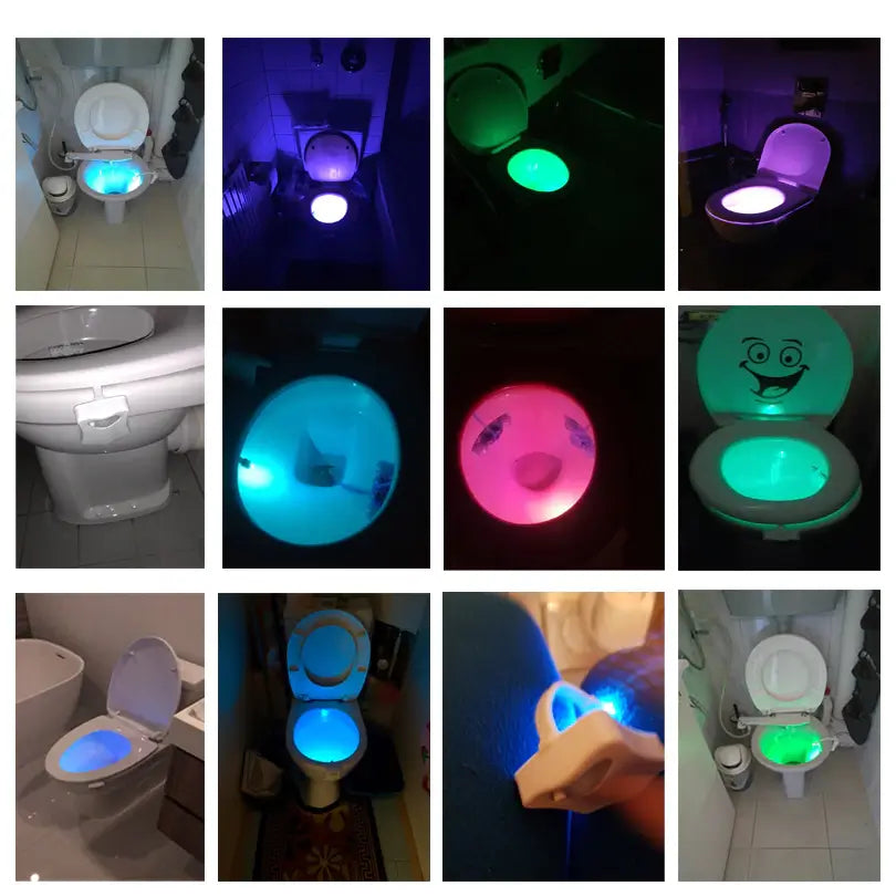 iMounTEK PIR Motion Sensor Activated LED Toilet Bowl Light in Red
