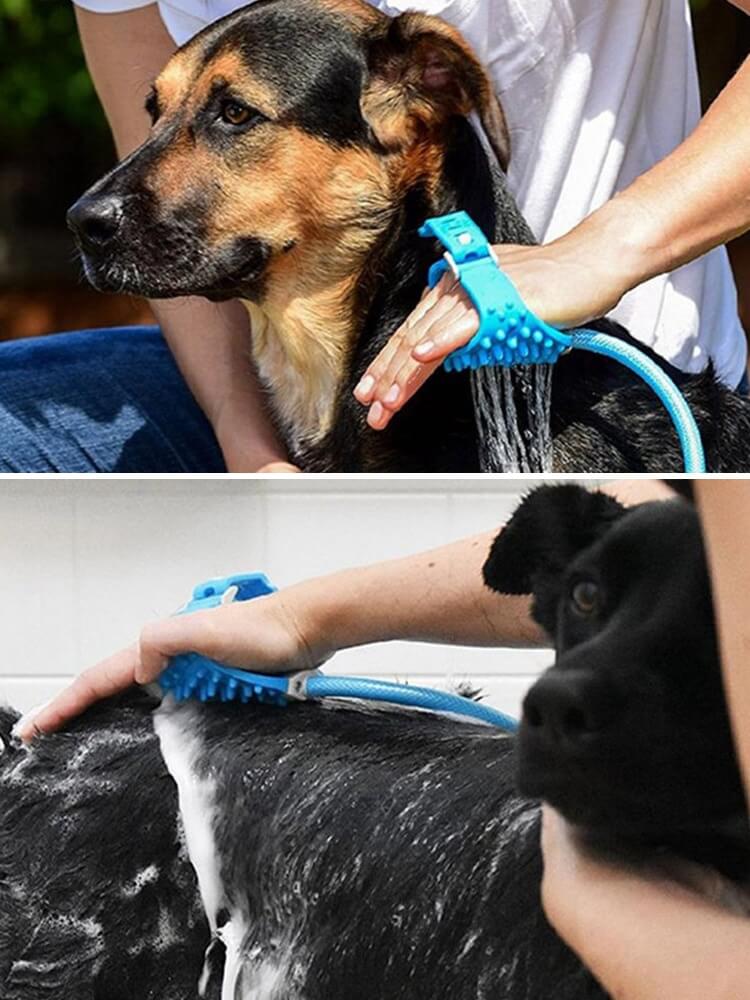 3 in 1 Pet Cleaning Brush, Water Sprayer and massager
