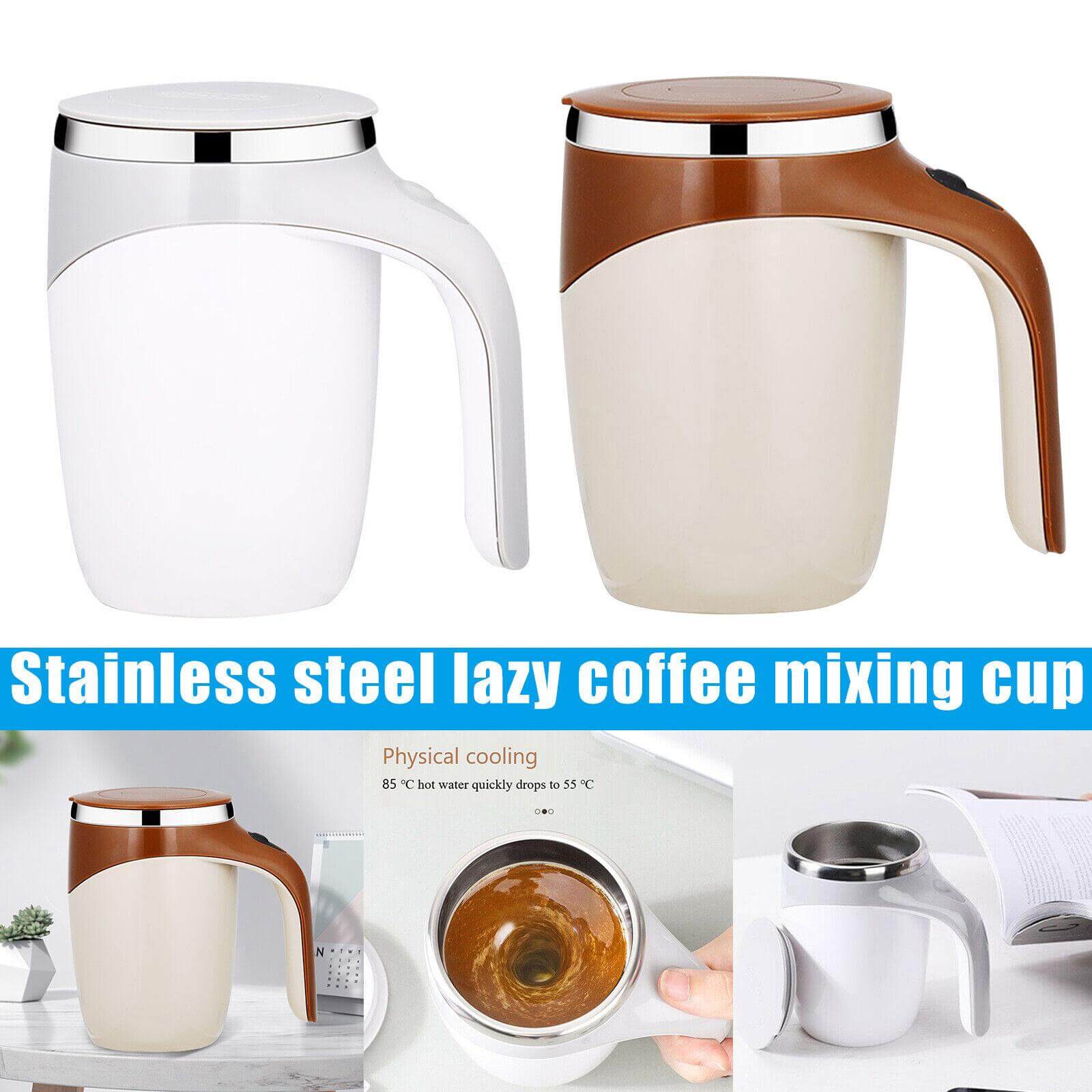 Rechargeable Model Automatic Stirring Cup Coffee Cup High Value Electric Stirring  Cup Lazy Milkshake Rotating Magnetic Water Cup - CJdropshipping