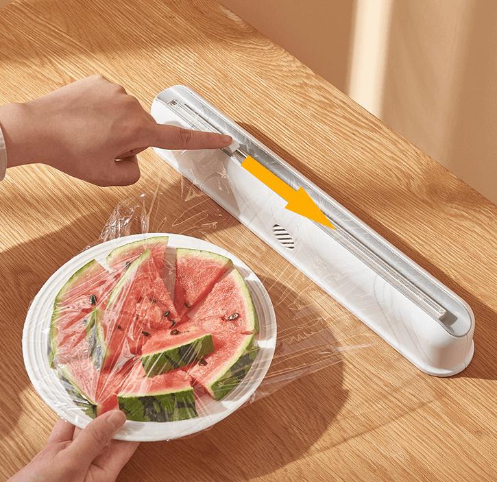 Wall Mounted Cling Film Roll Holder and Cutter